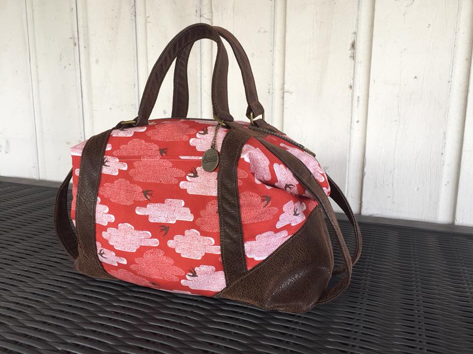  Sierra Zip Top Handbag Sewing Pattern  made by Reece Montgomery side view