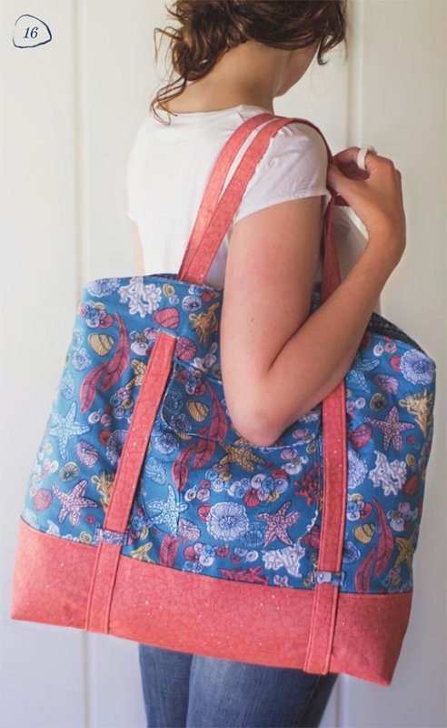 Sophia Swim Tote sewing pattern  made by Tidal Lace