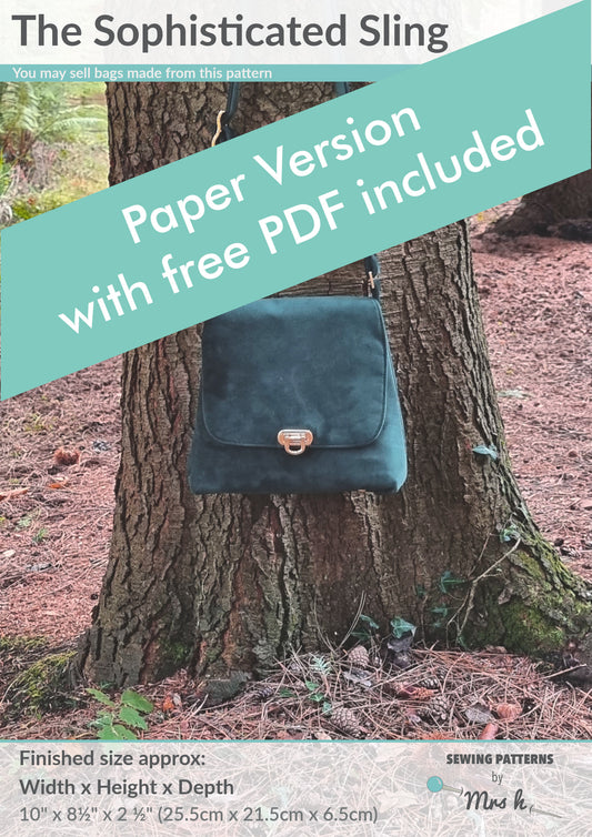 Sophisticated Sling Paper Sewing Pattern front over