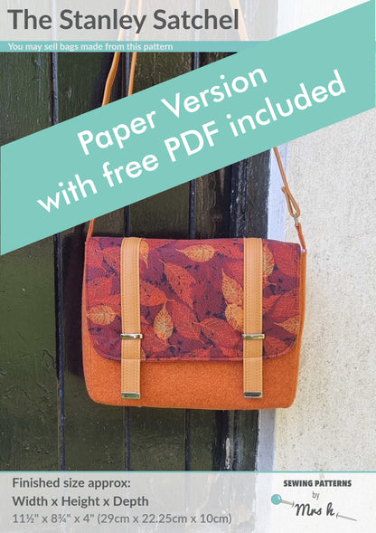 Stanley Satchel Paper Sewing Pattern front cover 