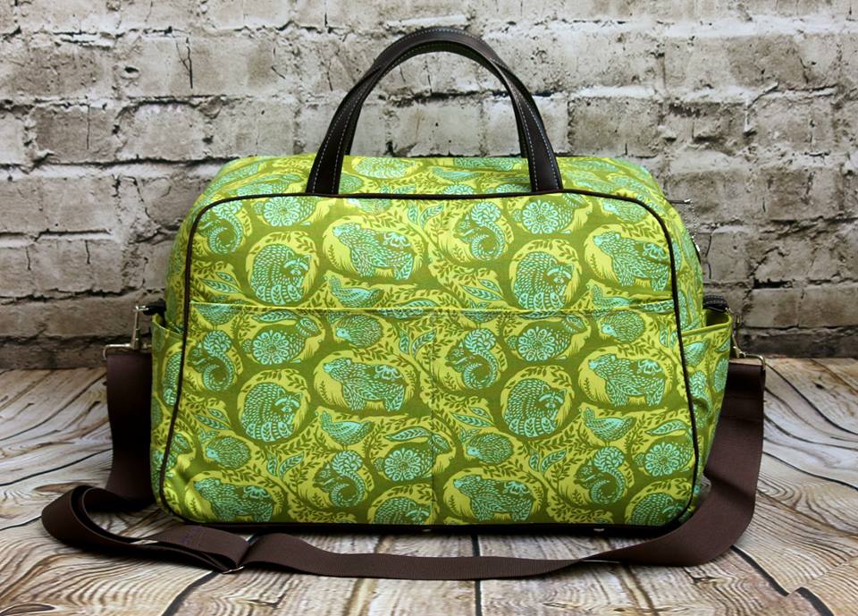 Stella Weekender Bag Sewing Pattern  made by Michelle Wilkinson Tripp with strap