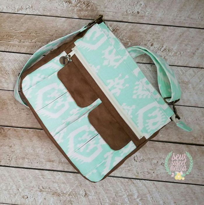 Sydney Crossbody sewing pattern contrast fabric