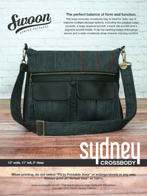 Sydney Crossbody sewing pattern front cover