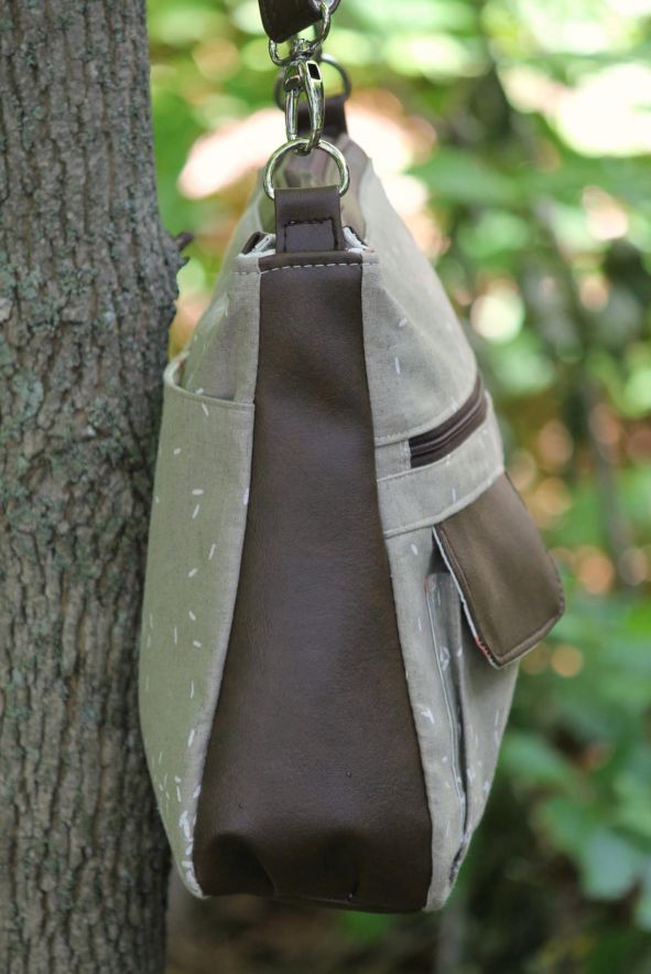 Sydney Crossbody sewing pattern  panel view 