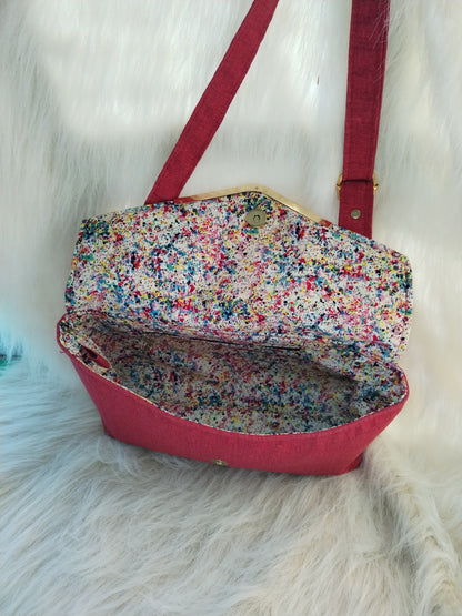 Take Me Out Evening Bag PDF Sewing Pattern  made By Marcia Pantin interior view