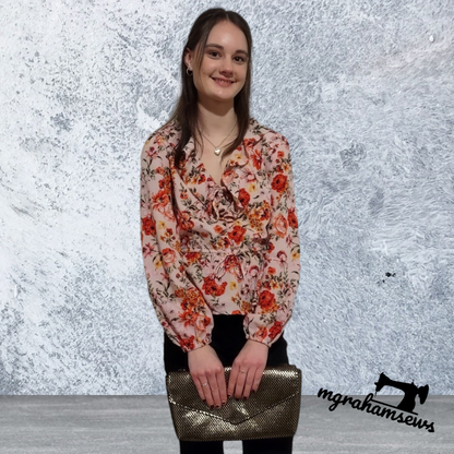 Take Me Out Evening Bag PDF Sewing Pattern  made By Michelle Graham modelled as a clutch bag