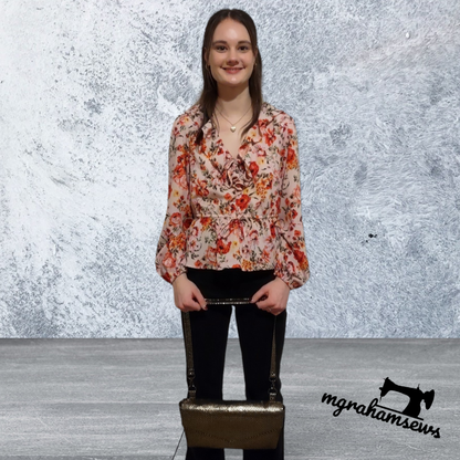 Take Me Out Evening Bag PDF Sewing Pattern  made By Michelle Graham with strap