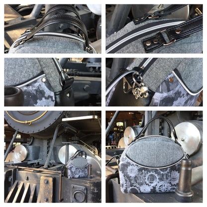 The Bowler Bag PDF Sewing Pattern grey fabric made by Gee 