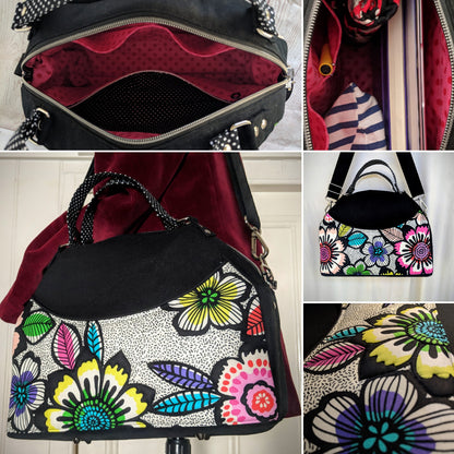 The Bowler Bag PDF Sewing Pattern different view points made by MIchelle 
