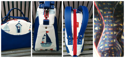 The Bowler Bag PDF Sewing Pattern nautical fabric 
