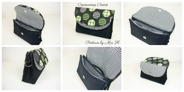 The Captivating Clutch PDF Sewing Pattern collage