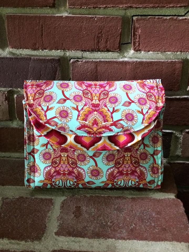 The Captivating Clutch PDF Sewing Pattern Pink deer fabric 