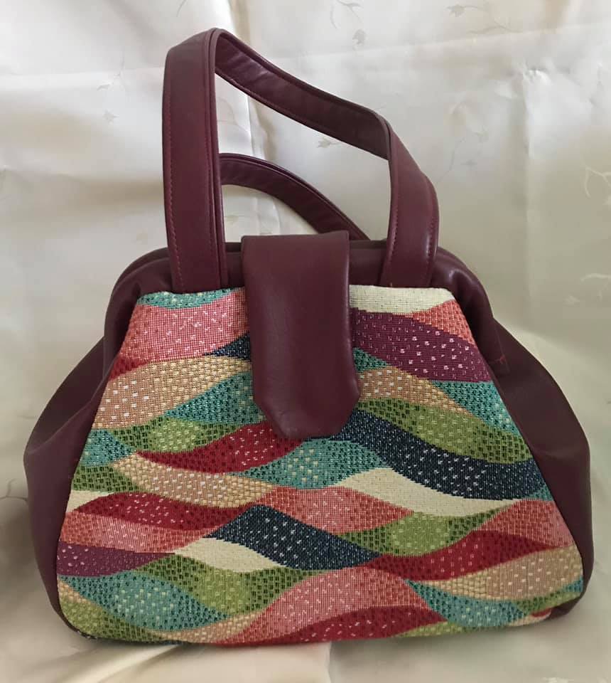 The Companion Carpet Bag sewing pattern by Mrs H made by Moira Haynes front  