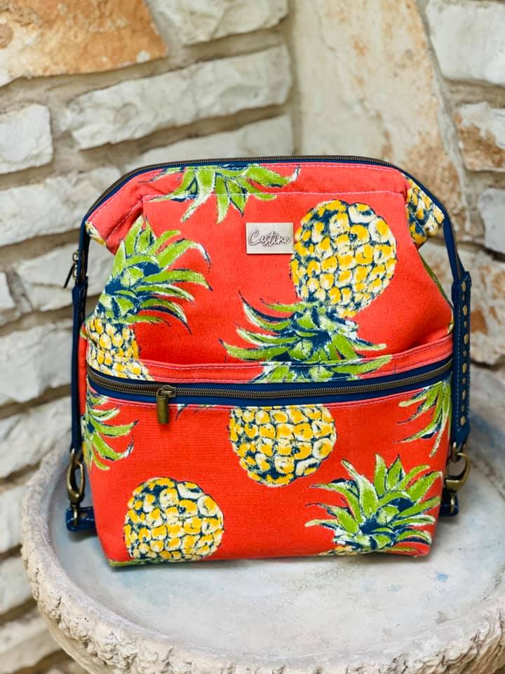 The Dainty Daytripper PDF Sewing Pattern Pineapple fabric 