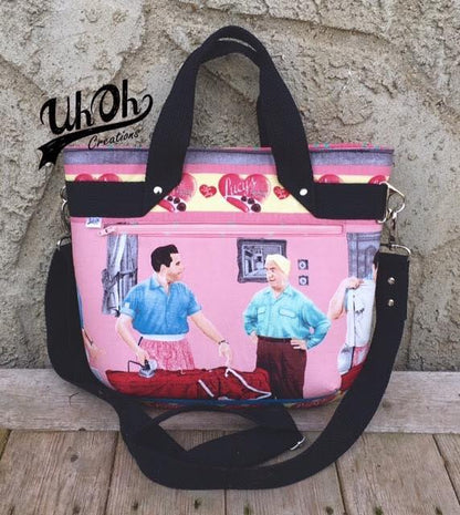 The Fiesta Tote PDF sewing Pattern - Diner fabric 
