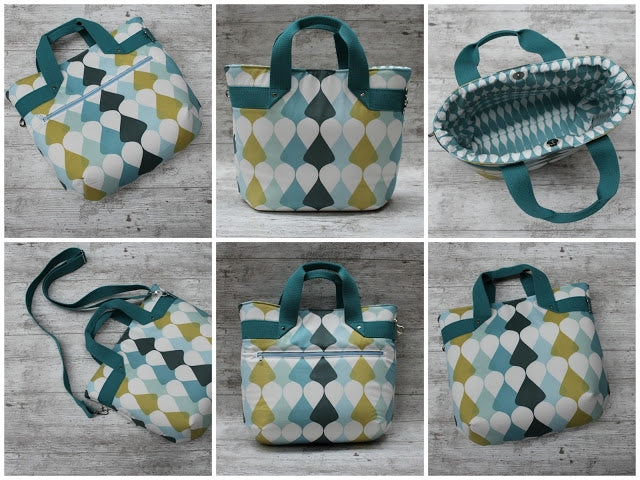 The Fiesta Tote PDF sewing Pattern collage