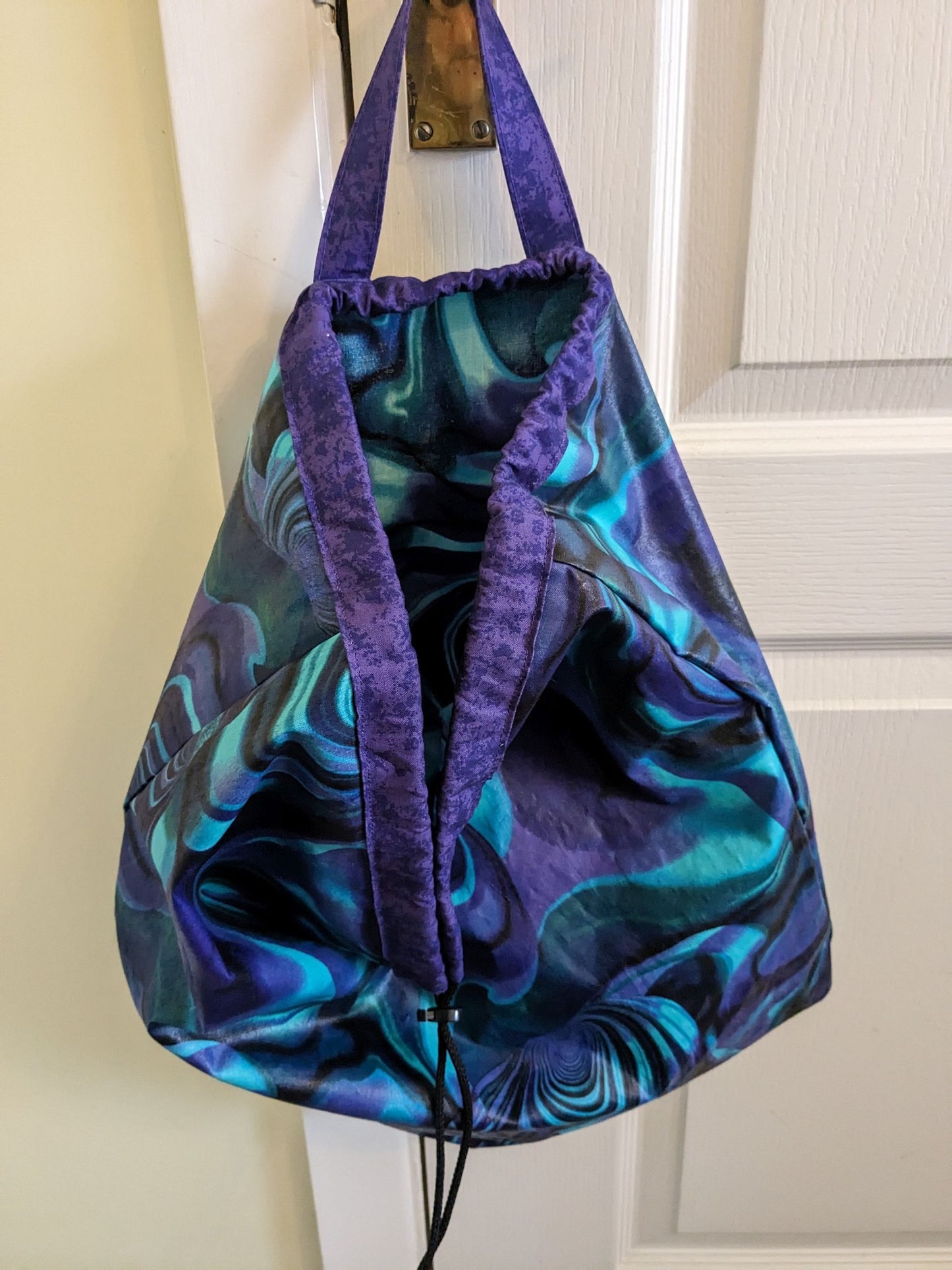 The Handy Sack - Mini Market Makes PDF Sewing Pattern purple fabric