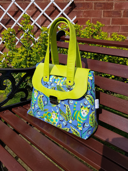 The Holey Mayole PDF Sewing Pattern Lime green fabric contrast 