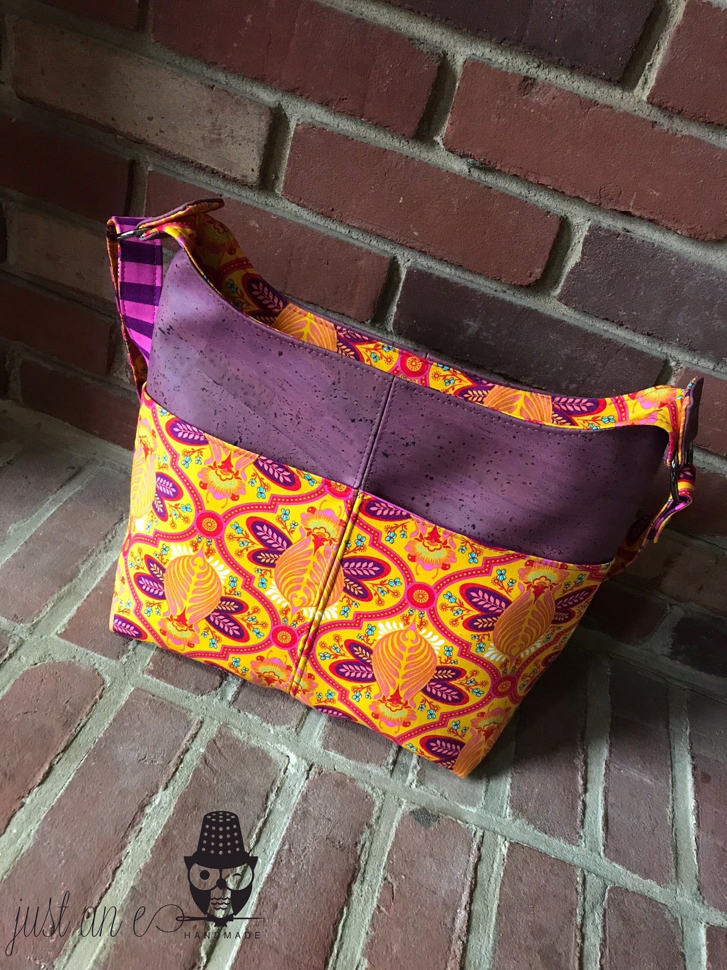 The Ring Sling PDF Bag Sewing Pattern geometric fabric 