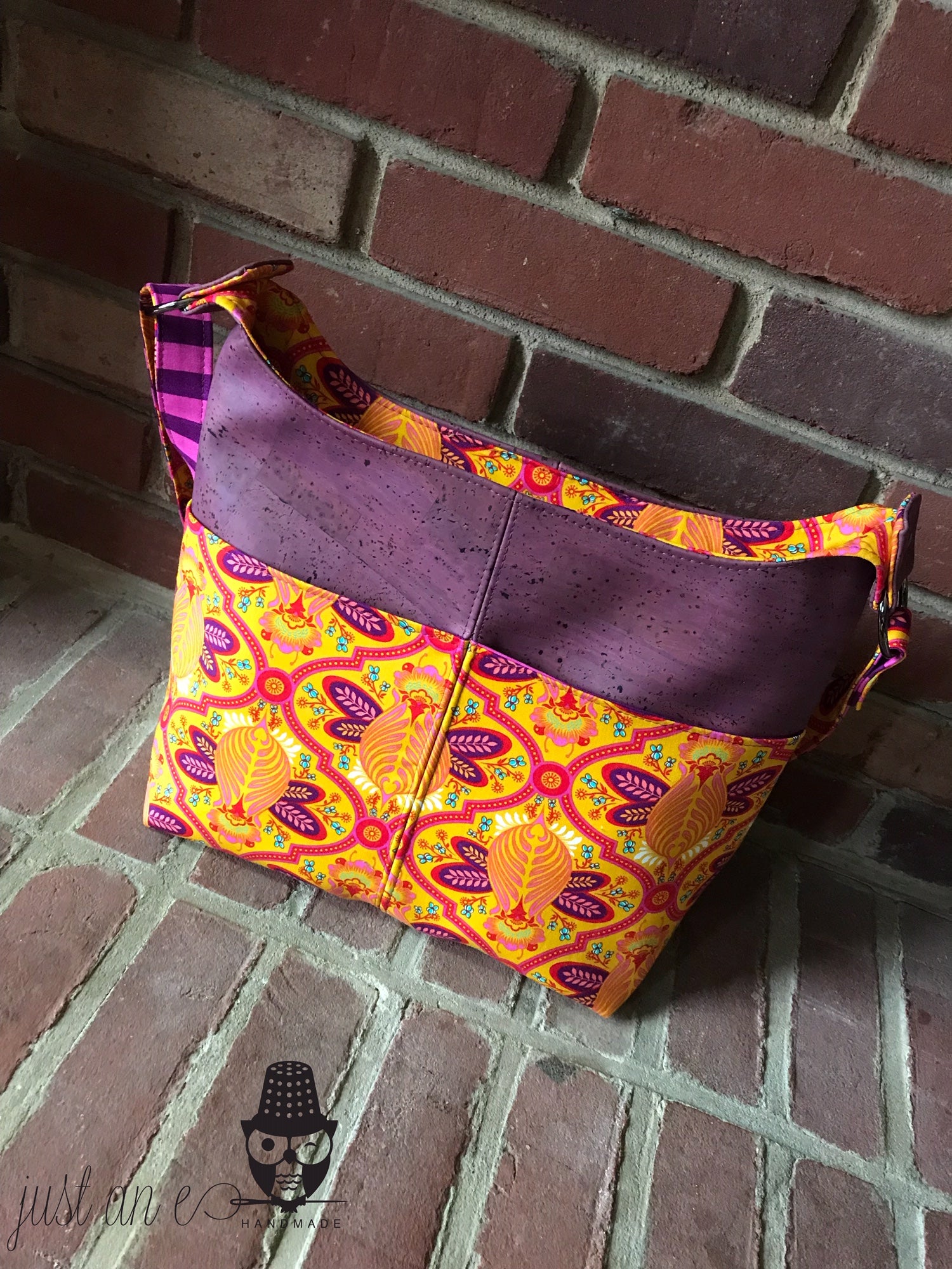 The Ring Sling PDF Bag Sewing Pattern geometric fabric 