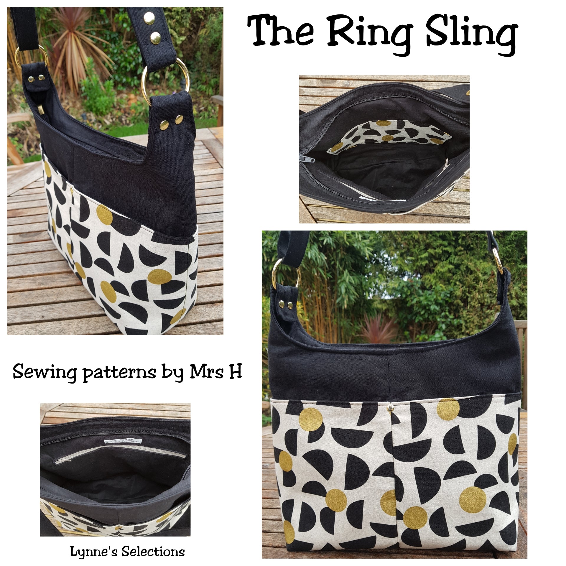 The Ring Sling PDF Bag Sewing Pattern made by Lynne's selection 
