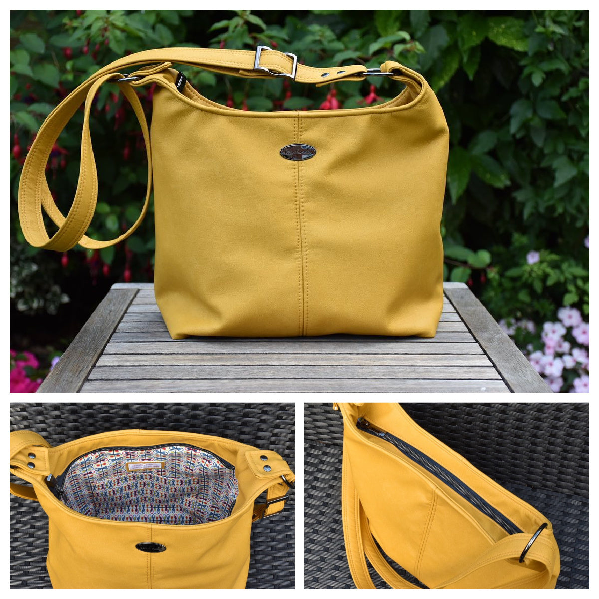 The Ring Sling PDF Bag Sewing Pattern yellow fabric 
