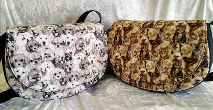 The Sassy Saddlebag PDF Sewing Pattern dog and cat fabric 