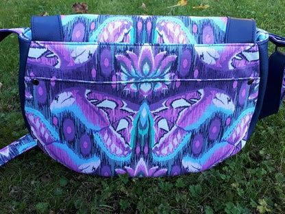 The Sassy Saddlebag PDF Sewing Pattern back butterfly panel 