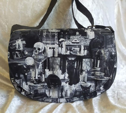 The Sassy Saddlebag PDF Sewing Pattern Halloween fabric 