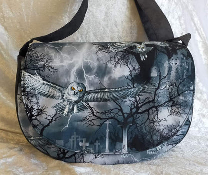 The Sassy Saddlebag PDF Sewing Pattern owl fabric 