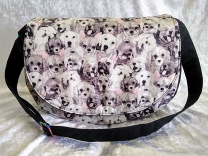 The Sassy Saddlebag PDF Sewing Pattern dog fabric print 
