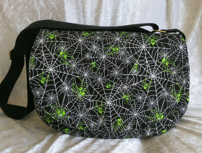 The Sassy Saddlebag PDF Sewing Pattern cobweb fabric 