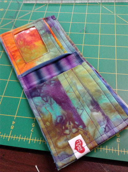 The gentlemans wallet sewing pattern, coin and card slot view