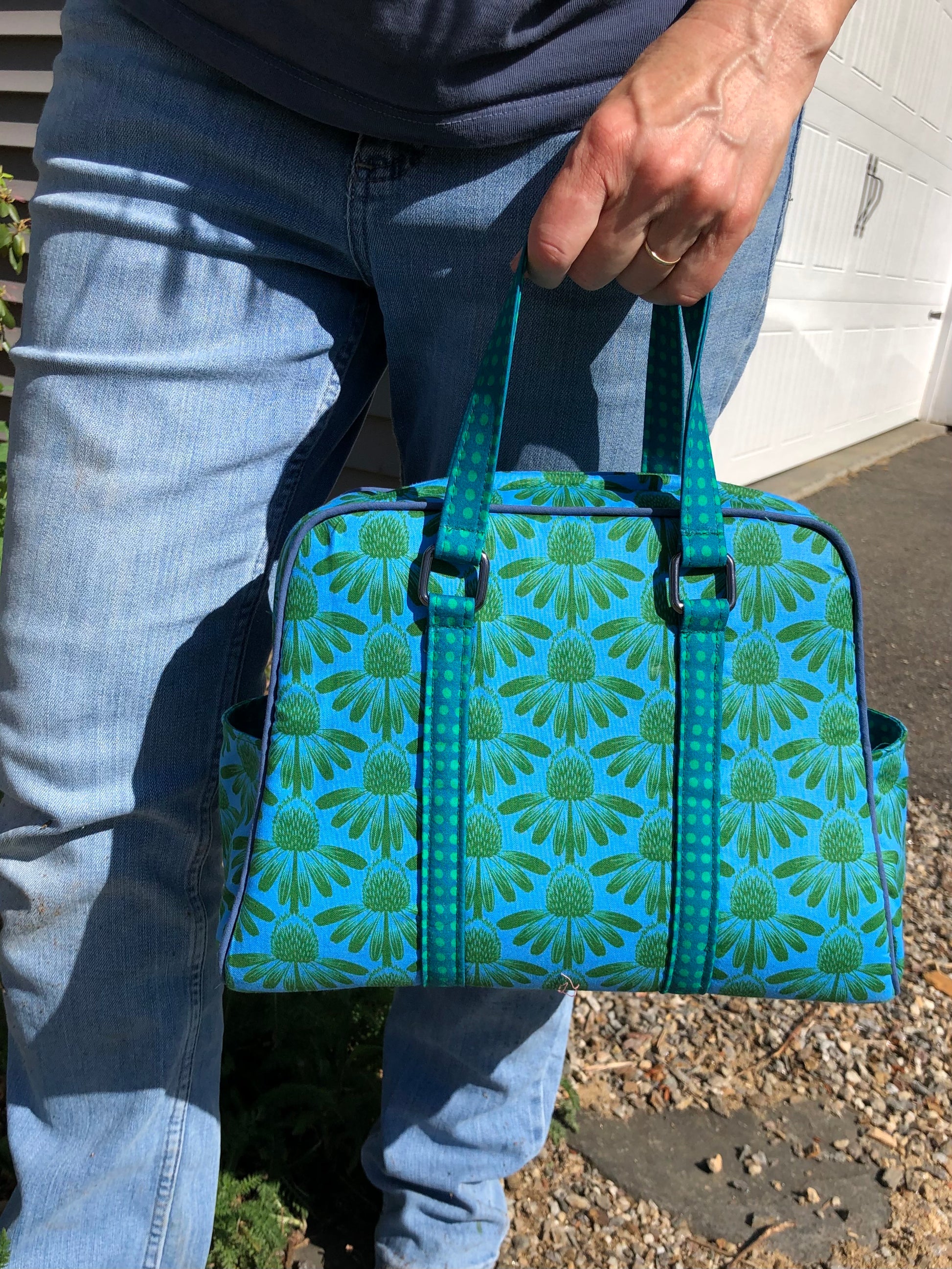 Vivian Handbag & Traveler sewing pattern made by Pat Quinn