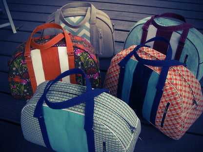 Betty Bowler Bag Sewing Pattern  different  fabrics