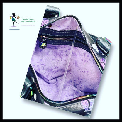 Inside of the Brooklyn Handbag, made by Brandy Gilbert-Jackson from Bean's Bags