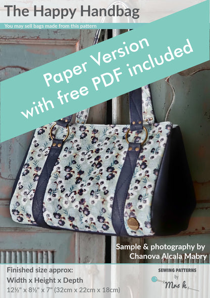 Happy Handbag Paper Sewing Pattern front cover
