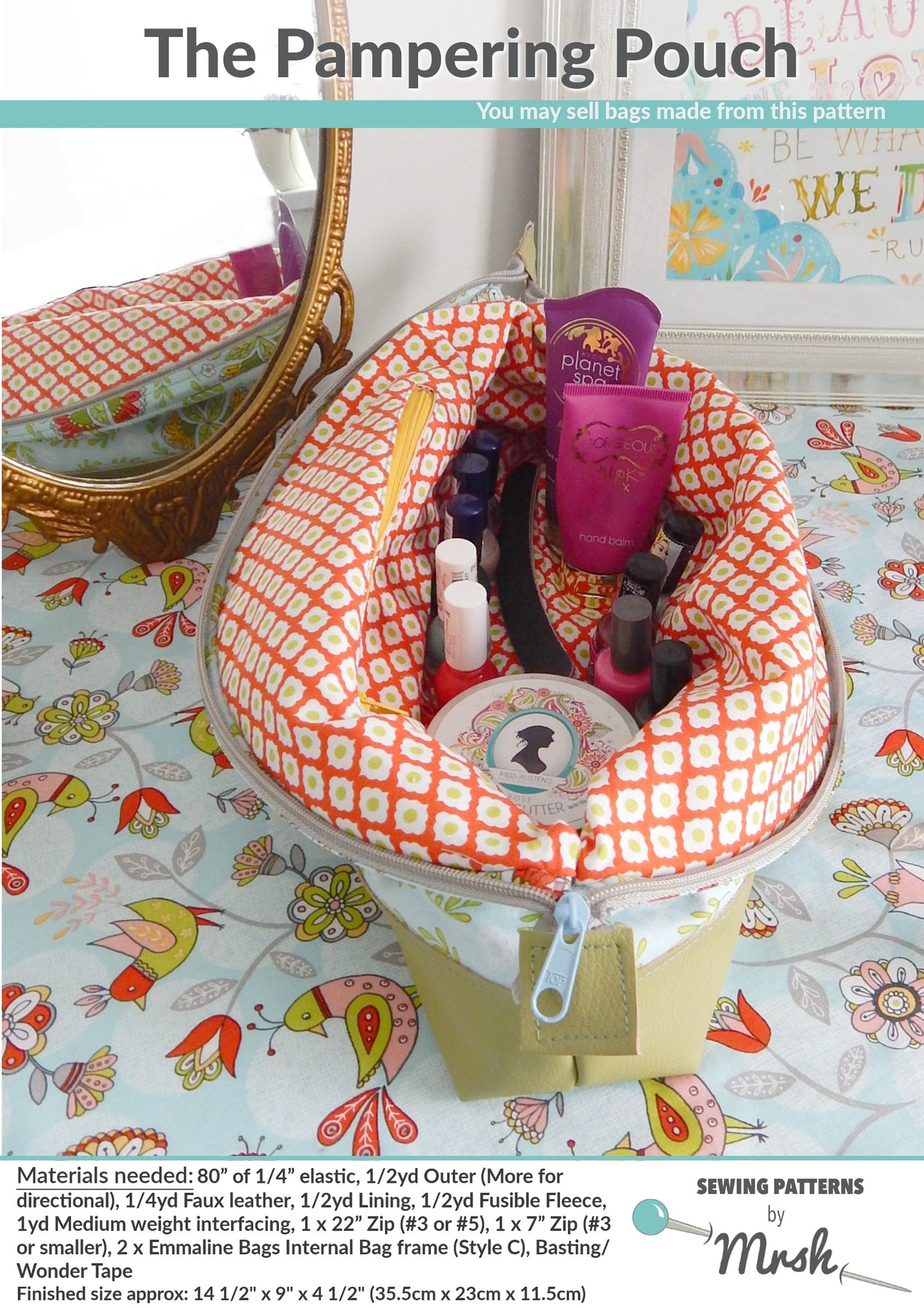 The Pampering Pouch sewing pattern by Mrs H