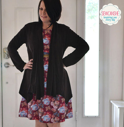 Scarf Neck Cardigan (Girls & Women Combo)