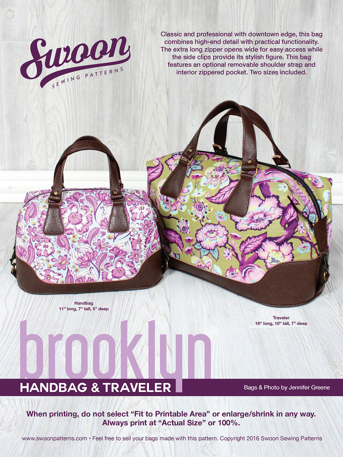 Brooklyn Handbag & Traveler Sewing Pattern